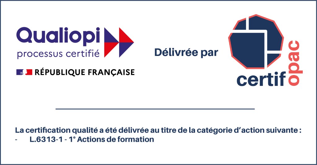 Keep Up ! organisme de formation certifié QUALIOPI au titre des actions de formation. Béziers, Narbonne, Sète